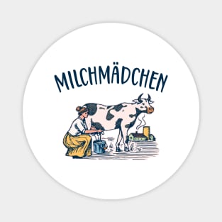 Milchmädchen Molkerei retro Magnet